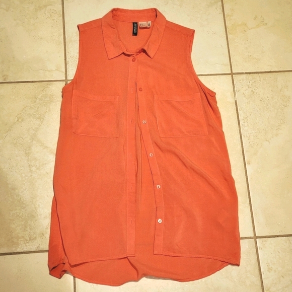 HM | Watermelon Pink Sleeveless Work Top / Shirt - Picture 1 of 4